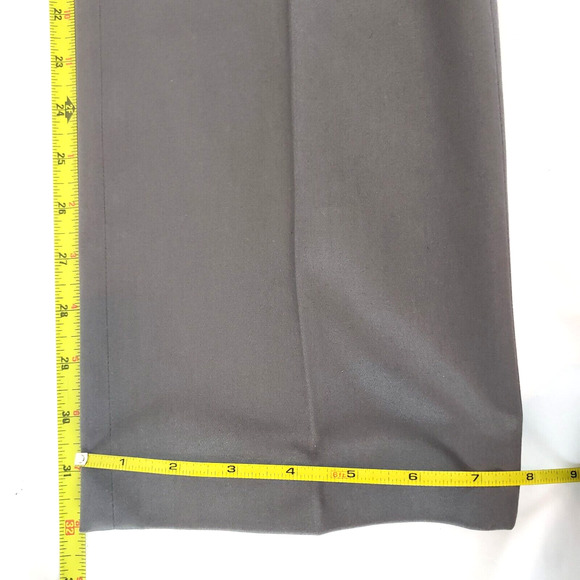Perry Ellis Premium SIZE 32 X 32 Tailored Fit Gray Flat Front Cotton Pants Mens - Picture 8 of 9